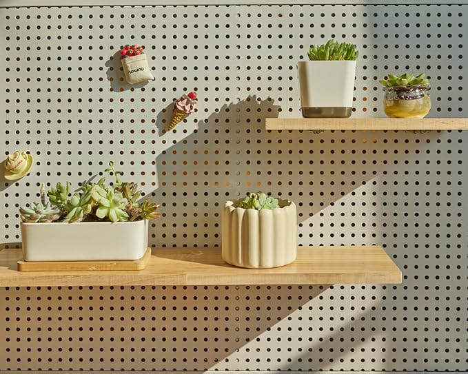 Shelves for PegBoard, Pine Wooden Pegboard Shelf Wall Organizer, Wooden Board - Image 5