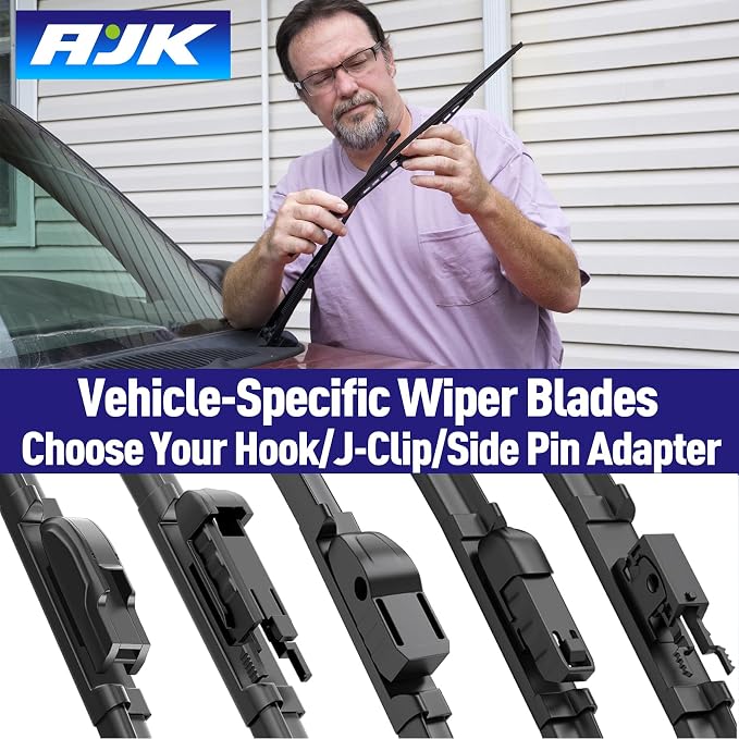 AJK Wiper Blades for Hyundai Elantra GT 2018 2019 2020, 2 Piece All Weather OEM - Image 5