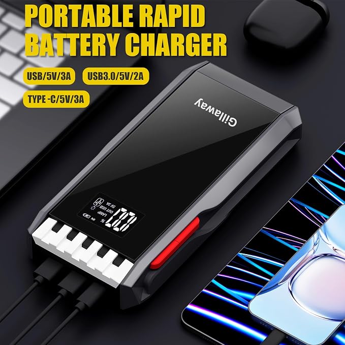 012 Jump Starter Battery Pack, 4000A Peak Car Battery Charger Jump Starter - Image 4