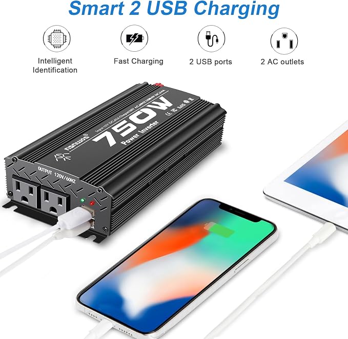 12V to 110V Inverter - 750W Car Inverter - Image 5