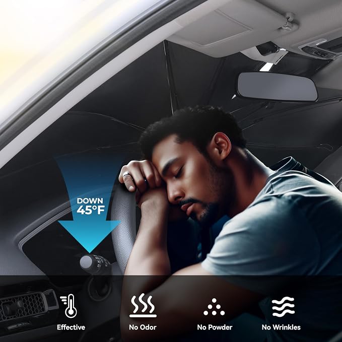 Umbrella Sunshade for Honda Civic 2025 2024 2023 2022 Accessories, Foldable - Image 8