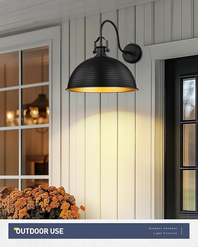 kudos Porch Light Motion Sensor 15.5" Large Outdoor Gooseneck Barn Light - Image 7