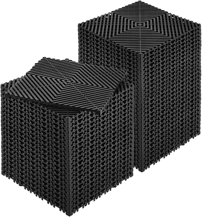 VEVOR Interlocking Drainage Mat, 12” x 12” Modular Interlocking Cushion by VEVOR
