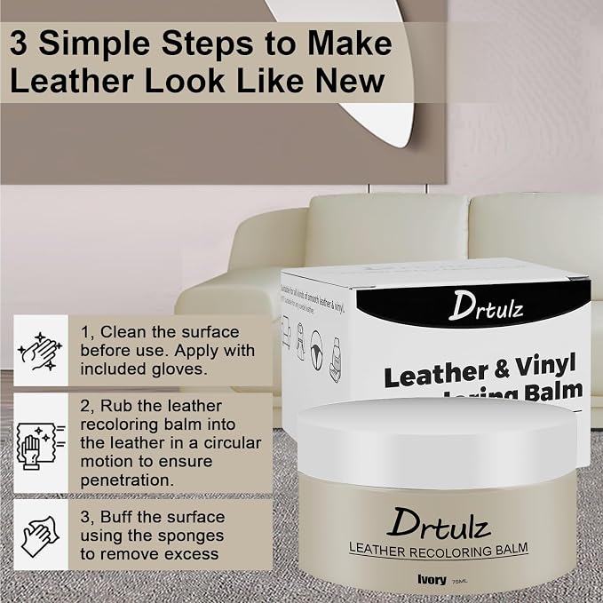 Leather Recoloring Balm, Leather Color Restorer Conditioner, Leather Restorer - Image 5