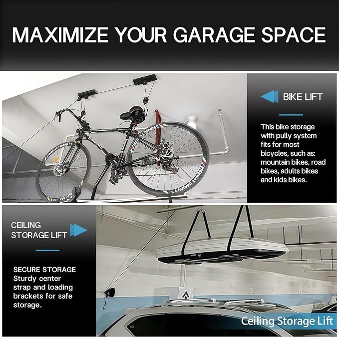 Cargo Box Ceiling Hoist – Garage Pulley Lift System - Image 2