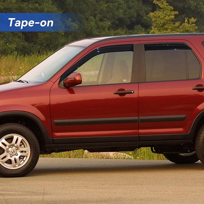 Window Visors Rain Guards for 2002 2003 2004 2005 2006 Honda CRV, Out-Channel - Image 3