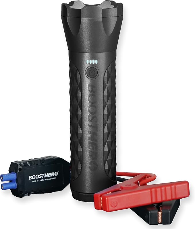 BoostHero Portable Car Battery Jump Starter, 000mAh Power Bank, LED Flashlight by LimitlessInnovations