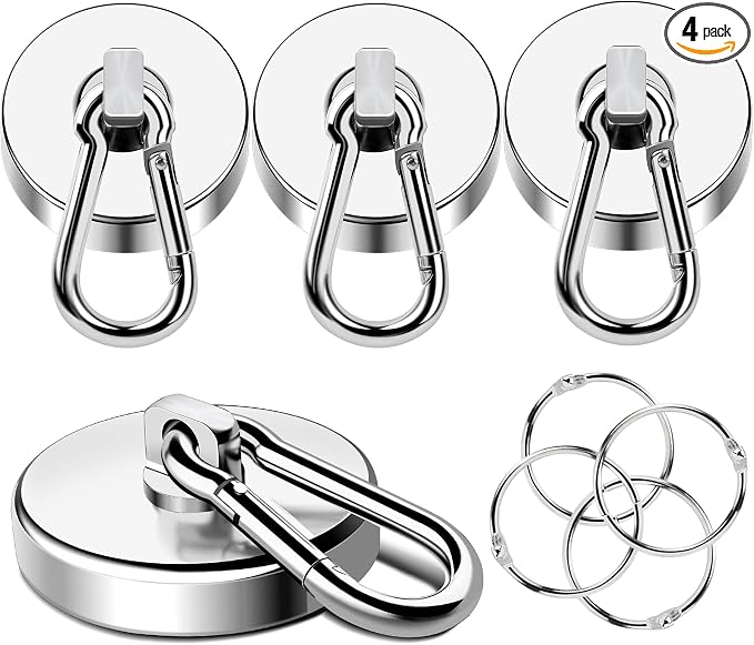 MIKEDE Strong Magnetic Hooks Heavy Duty, 200LBS+ Swivel Neodymium Magnets by MIKEDE