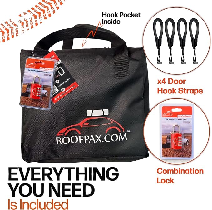 RoofPax Expandable 15/19 cft. Car Rooftop Cargo Carrier Bag Waterproof Storage - Image 7