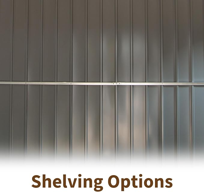 IKERY Extra Large Galvanized Steel Storage Shed 11' x 12.5' - Image 6