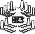 3-H Heavy Duty Garage Hooks 14 Pack, One-Piece Construction Garage Wall Hooks by 3-H