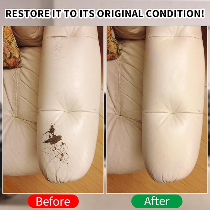Leather Recoloring Balm, 8.5oz Leather Color Restorer, Leather Couch Scratch - Image 5