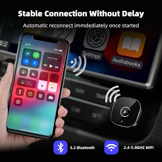 Wireless CarPlay Adapter for iPhone, Mini USB Design for Cars - Image 2