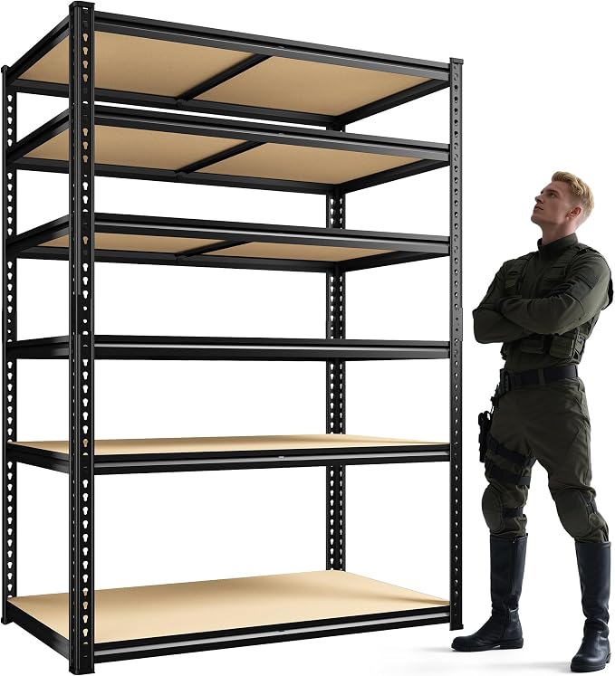 84" H Garage Shelving, 6 Tier Storage Shelves Load 3000 lbs, Adjustable Garage by Durayloly