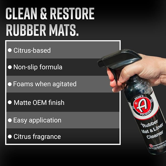 Adam's Polishes Rubber Mat & Liner Cleaner 2-Pack Protectant & Rubber Floor Mat - Image 2