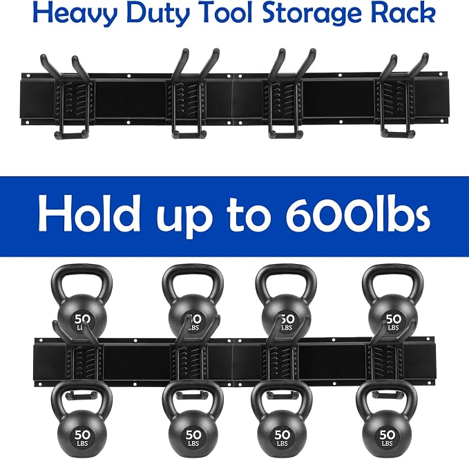 Garage Storage Rack Hooks, 32 Inch Heavy Duty Wall Mount Garage Organization - Image 4