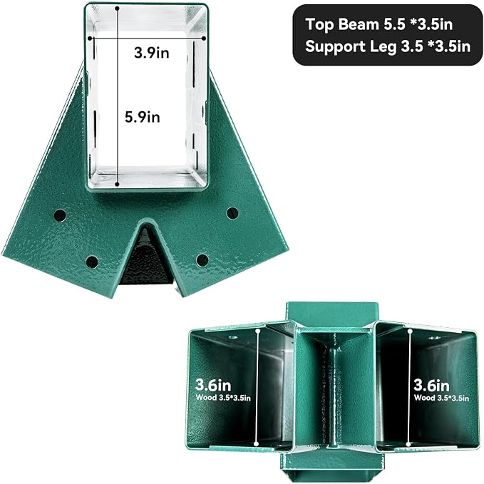 Heavy Duty Swing Sets Brackets Including 2 A-Frame Swing Set Brackets and 4 - Image 6