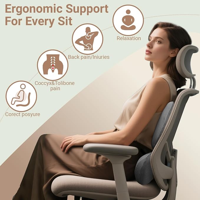 Lumbar Pillow, Ergonomic Lumbar Support Pillow - Image 2