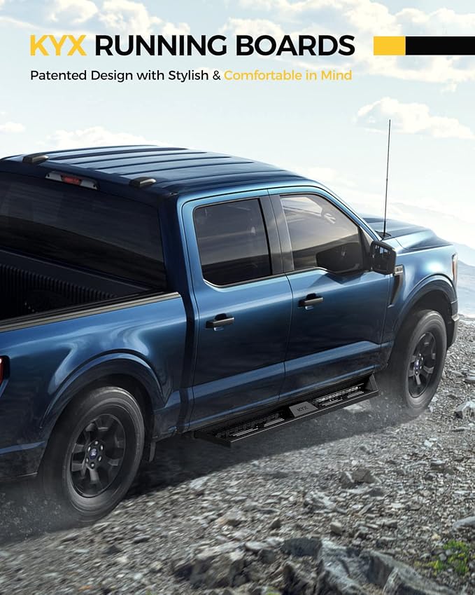 KYX Running Boards Fit for 2019-2025 Chevy Silverado/GMC Sierra 1500 2020-2025 - Image 7