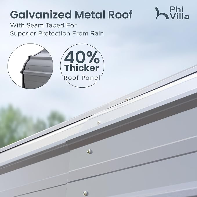 PHI VILLA 25 x 14 ft Heavy Duty Metal Carport - Image 3
