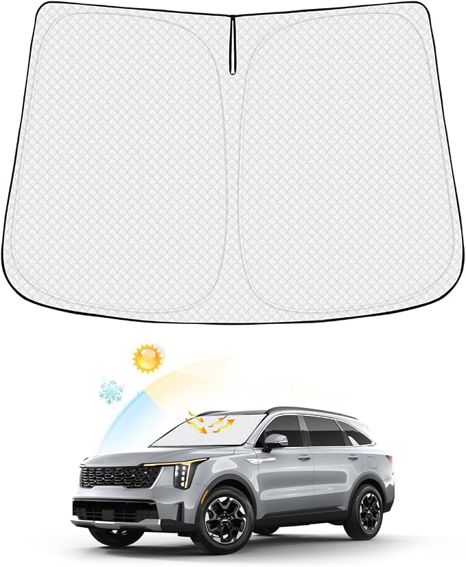Windshield Sun Shade for Kia Sorento 2021-2025 2026 Accessories Thicken 6-Layer by Canvcle