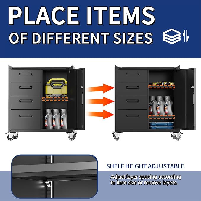 Metal Garage Storage Cabinet - Image 6