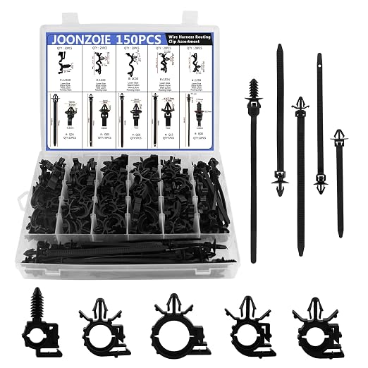 150pcs Wire Loom Clips Car Automotive Harness Routing Clips Assortment Kits by Joonzoie