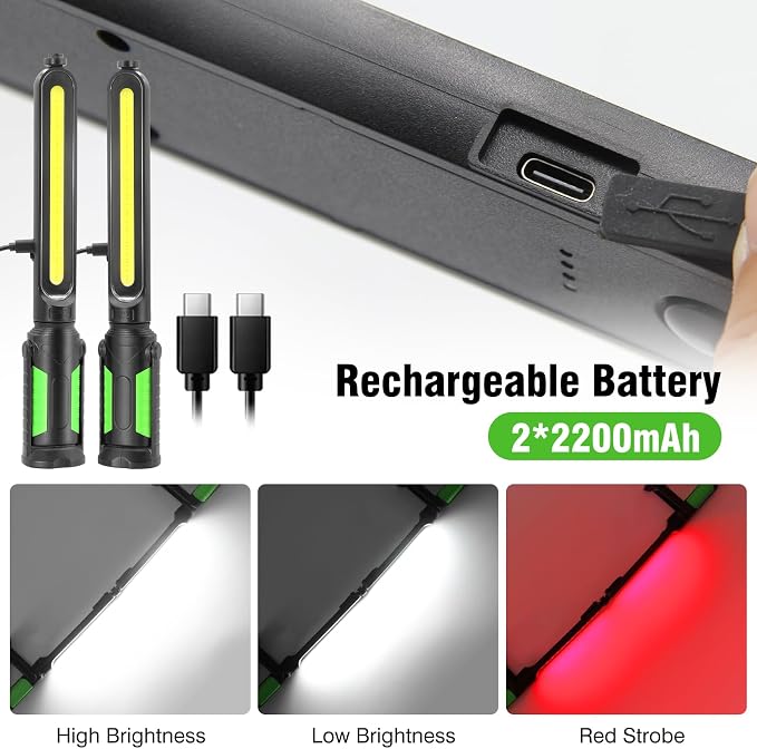 SYLSTAR Work Light for Mechanic, 2400LM LED, 4400mAh Rechargeable, Underhood - Image 5