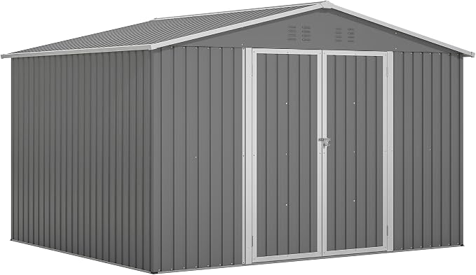 10X8 FT Outdoor Metal Storage Shed by ForEveryCornerofLife
