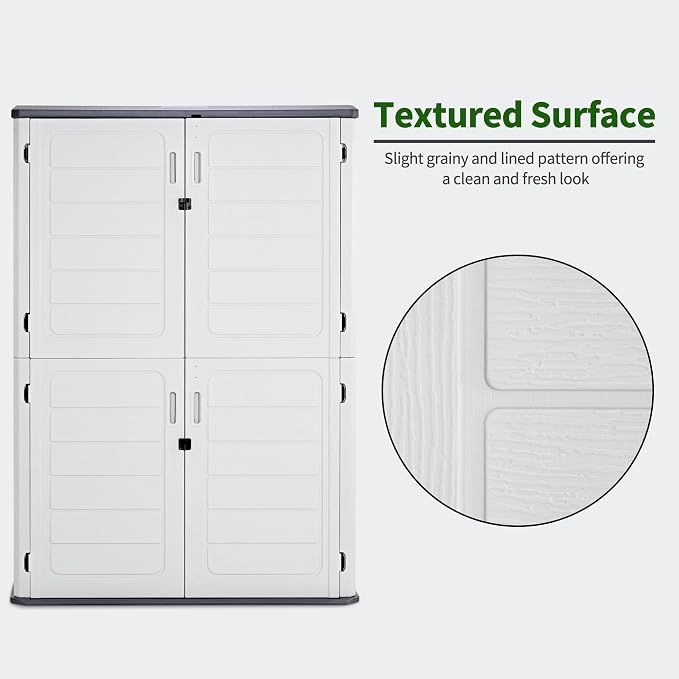 Macrout 50 Cu.Ft Plastic Outdoor Storage Cabinet - Image 9