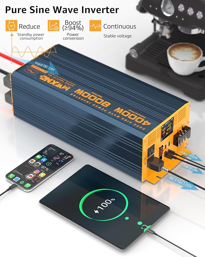 4000W Pure Sine Wave Power Inverter DC 48V to AC 110V 120V - Image 5