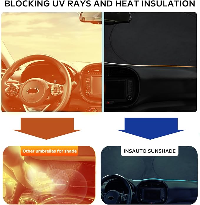 INSAUTO for Soul Windshield Sun Shade Window Sunshade Custom-fit 2020-2026 Kia - Image 6
