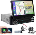 Single Din Car Stereo with Wireless Carplay and Android Auto by NHOPEEW