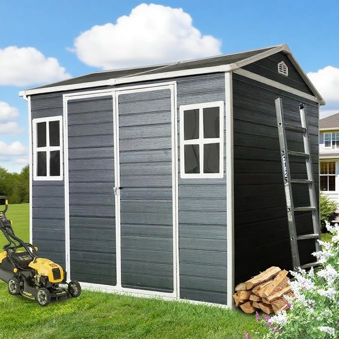 8x6 FT Outdoor Storage Resin Shed by Unknown