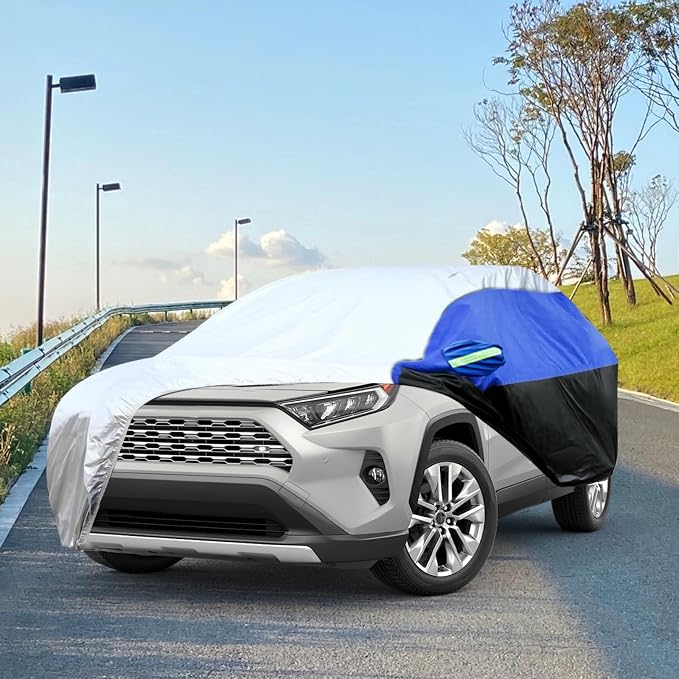 Car Cover for SUV Waterproof All Weather Snowproof UV Windproof Outdoor Full - Image 5