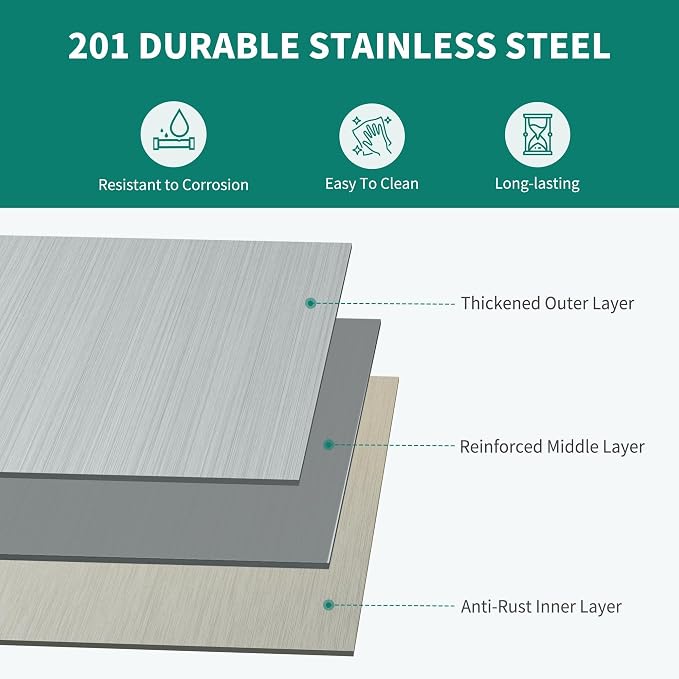 YITAHOME NSF Stainless Steel Shelves, Heavy Duty Shelving - Image 6