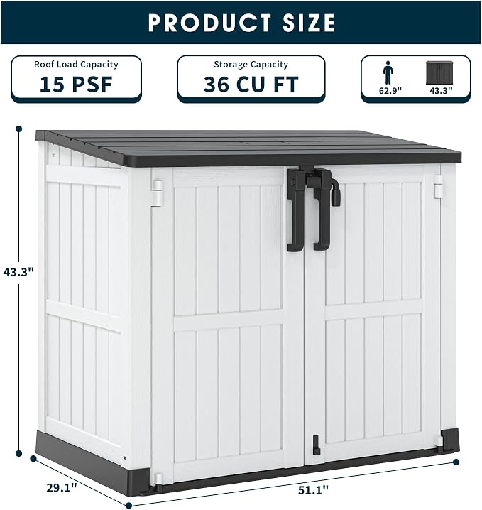 Outdoor Storage Cabinet 36 Cu Ft - Image 7