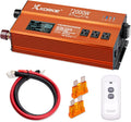 2000W Pure Sine Wave Inverter, Car Power Inverter, 12V DC to 110V, by KORKIE