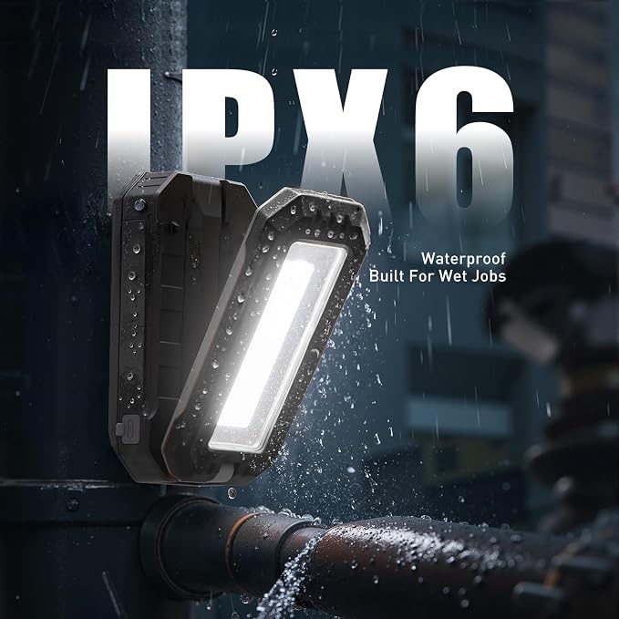 Rechargeable Work Light with Magnetic Base, 1200 Lumens LED Work Light - Image 6