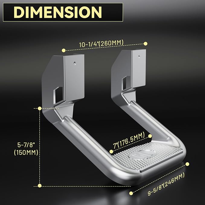 KUAFU Pair Aluminum Universal Side Step Compatible - Image 8