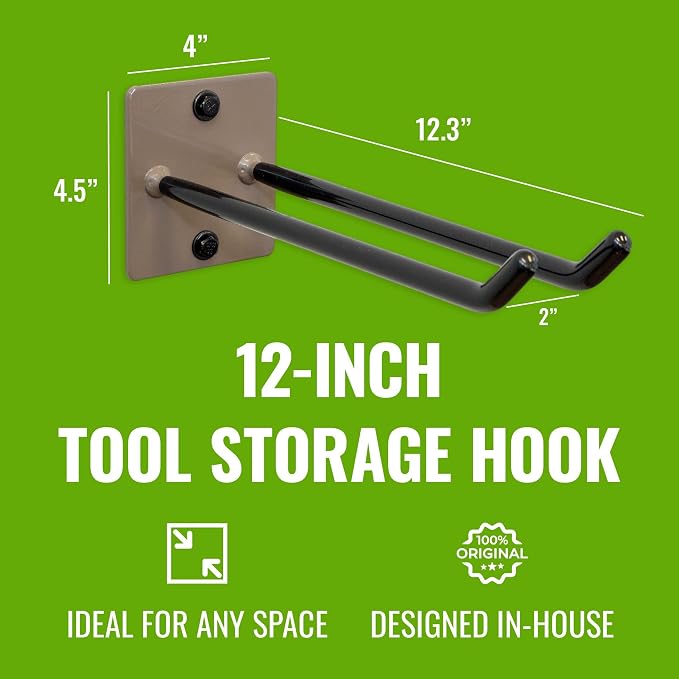 StoreYourBoard Tool Organizer Hook, Wall Mount Garage Storage, Tool Storage - Image 3