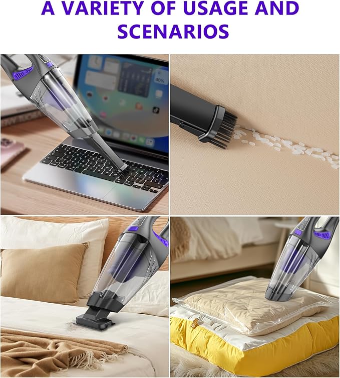 Handheld Car Vacuum Cordless, 18000Pa 160W Car Vacuum Cleaner, 30Min Powerful - Image 6
