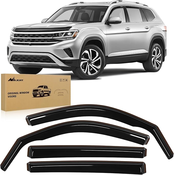 Nilight Vent Window Visors for Volkswagen Atlas 2018 2019 2020 2021 2022 2023 by Nilight
