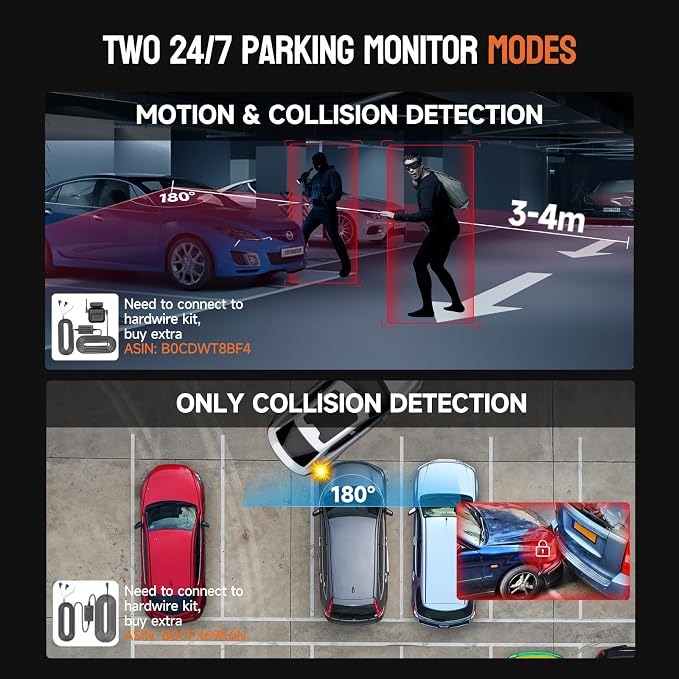 AI Dash Cam Front Rear Inside, 4 Channel 3k+1080P*3 Dashcam - Image 12