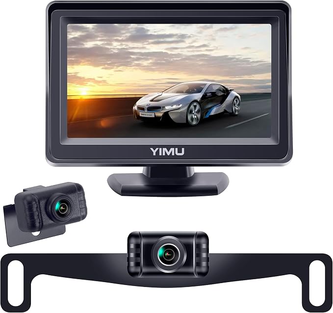 YIMU Backup Camera System with License Plate Backup Reverse Camera, Easy by YIMU