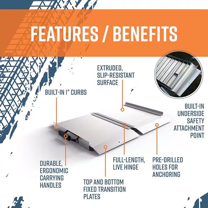 EZ-ACCESS TRAVERSE 2 Foot Durable Aluminum All Weather Singlefold Portable - Image 2
