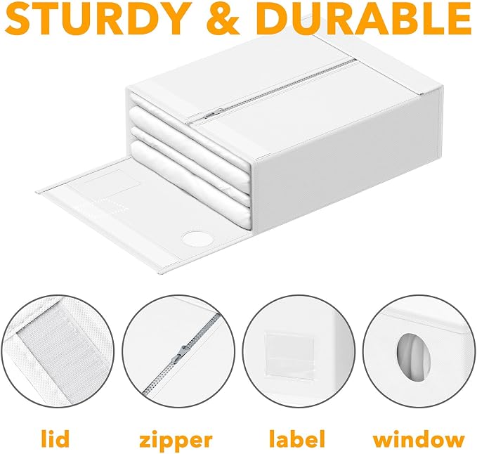 SpaceAid 9 Pack Bed Sheet Organizers and Storage, Foldable Sheet Organizer - Image 6