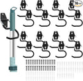 16 Pack Metal Broom Hooks, Heavy Duty Garage Holder Wall Mount, S Type by Tlence