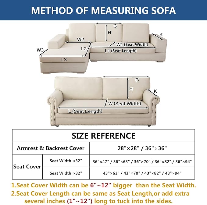 Eismodra Armrest Couch /Sofa /Backrest Covers, Anti-Slip Armchair Slipcovers - Image 6
