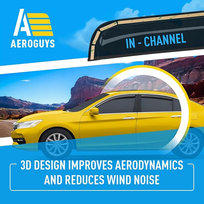 Extra Durable Window Deflectors in-Channel Window Visors Rain Guards Fit - Image 5